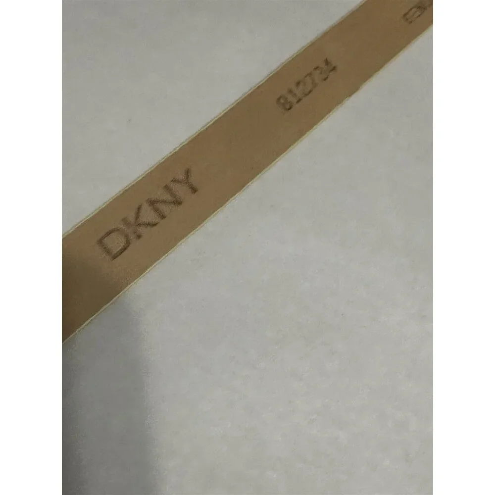 DKNY Womens Belt Snakeskin Skinny Beige Yellow Large
